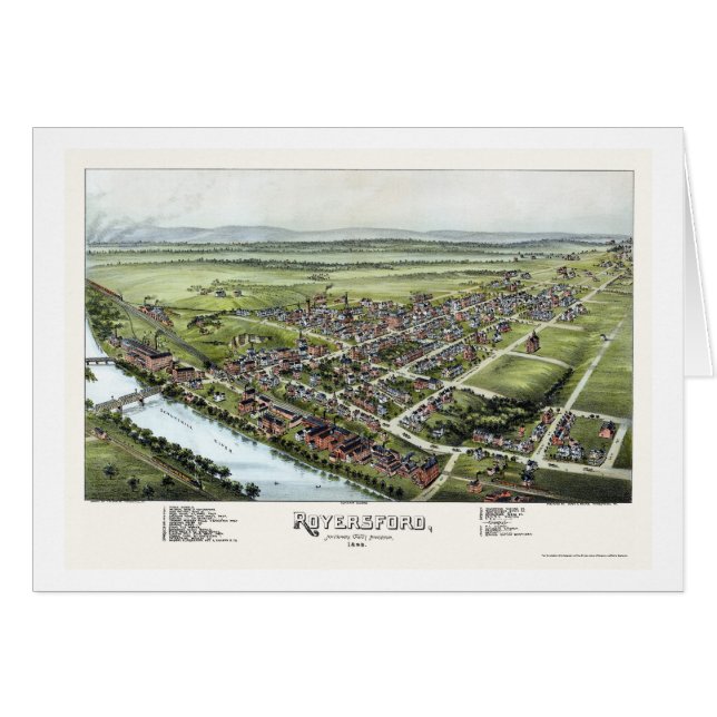 Royersford, panoramische Karte PAs - 1893 (Vorderseite (Horizontal))