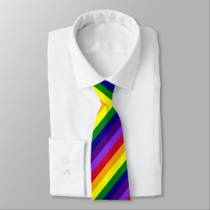 ROYGBIV Sieben Rainbow-Farben - Solid Stripes Desi Krawatte