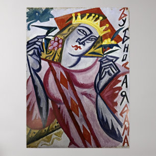 Rozanova - Karo-Königin 1915 Poster