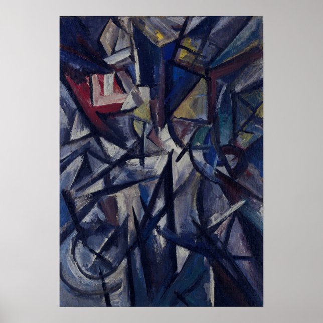 Rozanova - Landschaftsfuturkomposition 1913 Poster (Vorne)