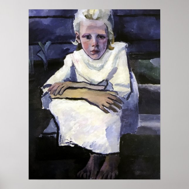 Rozanova - Portrait eines Mädchens 1911 Poster (Vorne)