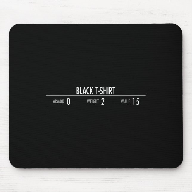 Rpg Armor Stats - Video Game Player  Mousepad (Vorne)