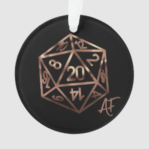 RPG Crit AF Copper Tabletop PnP Roleplayer Dice