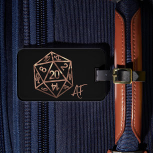 RPG Crit AF   Copper Tabletop PnP Roleplayer Dice Gepäckanhänger
