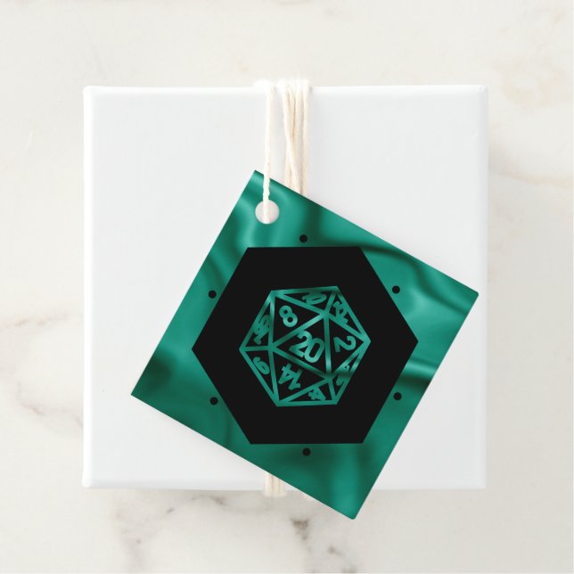 RPG Crit AF | Gold Fantasy Tabletop Gamer Dice Geschenkanhänger (Beispiel)