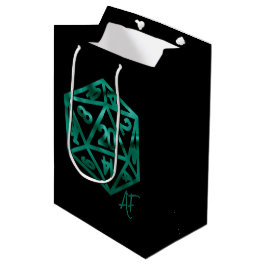 RPG Crit AF | Gold Fantasy Tabletop Gamer Dice Mittlere Geschenktüte