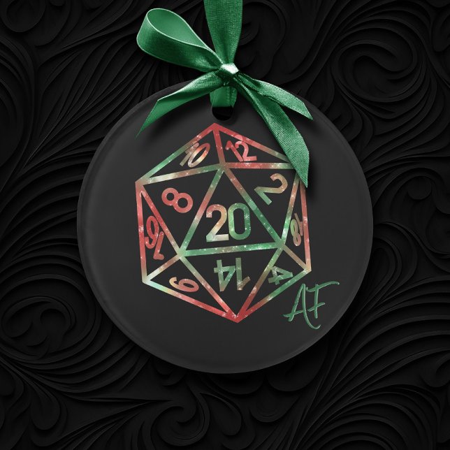 RPG Crit AF | Holiday Fantasy Tabletop Gamer Dice Ornament (Von Creator hochgeladen)