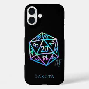 RPG Crit AF   Holo Fantasy Tabletop PnP Gamer Dice iPhone 16 Plus Hülle