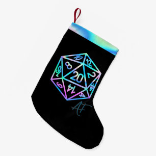 RPG Crit AF   Holo Retro Tabletop Role Player Diät Kleiner Weihnachtsstrumpf