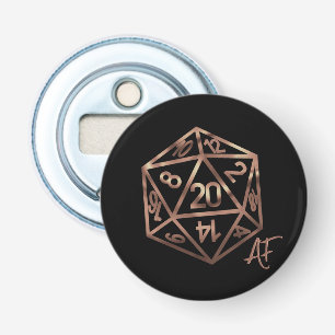 RPG Crit AF   Kupfer Fantasy Tabletop Gamer Dice Flaschenöffner