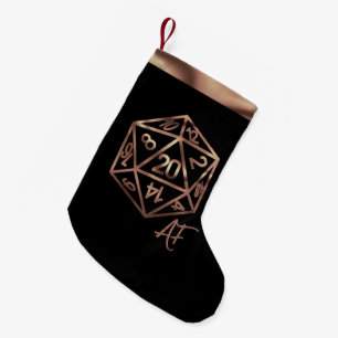 RPG Crit AF   Kupfer Fantasy Tabletop Gamer Dice Kleiner Weihnachtsstrumpf