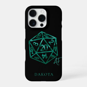 RPG Crit AF Smaragd Fantasy Tischrollenspieler W iPhone 16 Pro Hülle