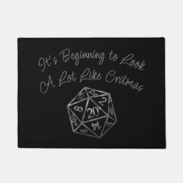 RPG Critmas | Fantasy Tabletop Retro Gamer Dice Fußmatte