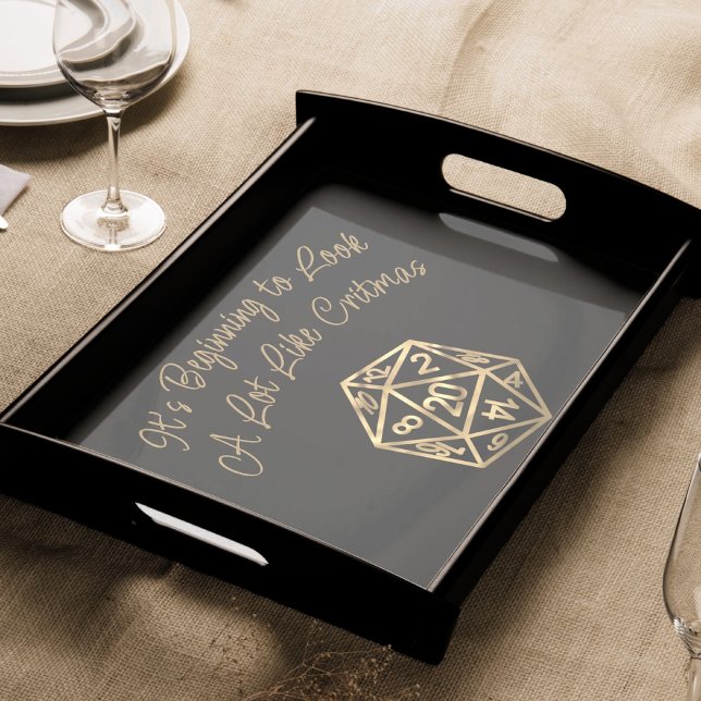 RPG Critmas | Gold Fantasy Tabletop Gamer Dice Seidenpapier (Von Creator hochgeladen)