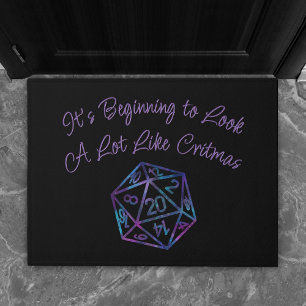 RPG Critmas Nebula Fantasy Tabletop Gamer Dice Fußmatte
