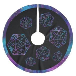 RPG Critmas Nebula Fantasy Tabletop Gamer Dice Polyester Weihnachtsbaumdecke