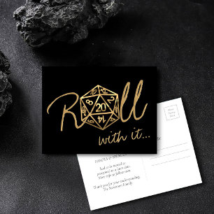 RPG Dice   Änderung des Datums für den Rollenspiel Postkarte