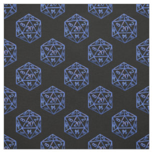 RPG Dice   Blue Fantasy Retro Tabletop PnP Gamer Stoff