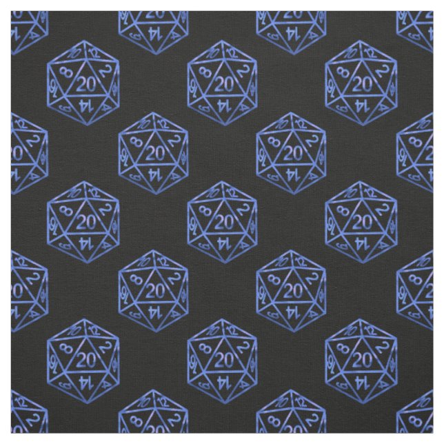 RPG Dice | Blue Fantasy Retro Tabletop PnP Gamer Stoff (Muster)