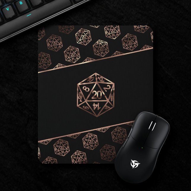 RPG Dice | Blue Old School Tabletop Role Player Mousepad (Von Creator hochgeladen)