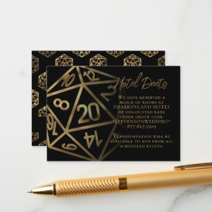 RPG Dice   Details zu Gold Fantasy Tabletop Gamer Begleitkarte