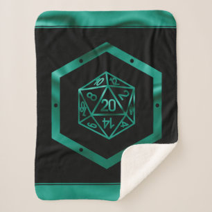 RPG Dice Emerald Fantasy Tabletop Retro Gamer Sherpadecke