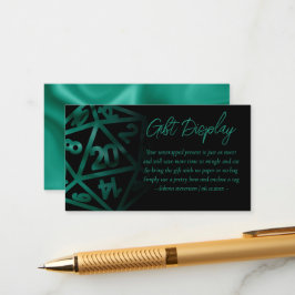 RPG Dice | Emerald Tabletop Gamer - Geschenke auf Begleitkarte