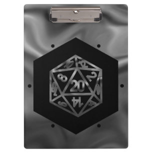 RPG Dice   Fantasy Old School Tabletop Retro Gamer Klemmbrett