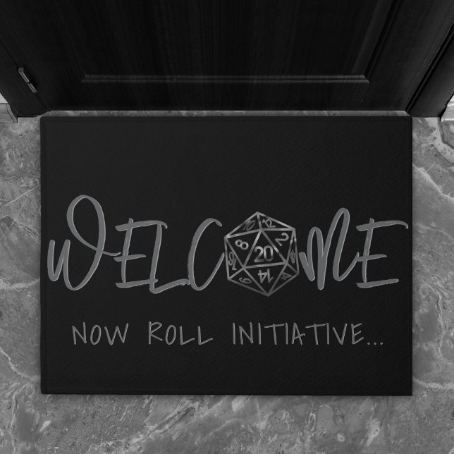 RPG Dice | Fantasy Tabletop Retro Gamer Willkommen Fußmatte (Von Creator hochgeladen)