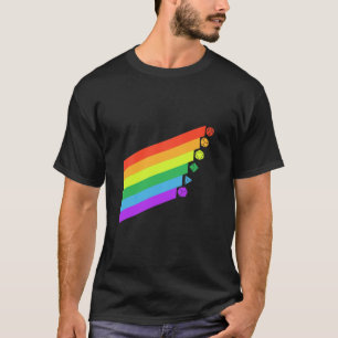 RPG Dice Gay Pride Minimalistisch D20 Set Tabletop T-Shirt