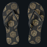 RPG Dice | Gold Fantasy Retro Tabletop PnP Gamer Flip Flops<br><div class="desc">Es ist immer GAME ON so wählen Sie Ihre Waffe und Rolle Initiative... Ein neues GEEK CHIC Gamer-Design, das perfekt für jeden alten Tisch im RPG-Stift/Stift und Papier (PnP) Fantasy-Rollenspieler geeignet ist, der eine 20-seitige Dundle-Polyhedral-Würfel mit einer natürlichen 20 Rolle für den roleplay magischen Zauberer-Drachenschinder oder Dungeon Master (DM/GM) in...</div>