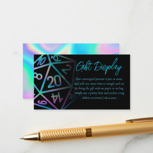 RPG Dice   Holo Fantasy Tabletop Geschenke auf Dis Begleitkarte