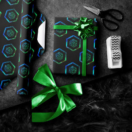 RPG Dice | Iridescent Retro Tabletop Player Geschenkpapier