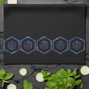 RPG Dice Nebula Fantasy Retro Tabletop PnP Gamer Geschirrtuch