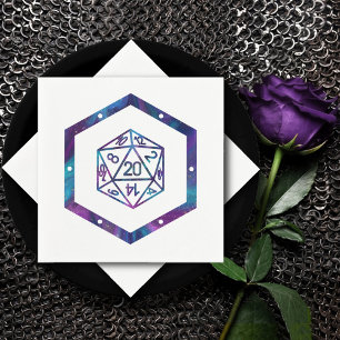 RPG Dice   Nebula Fantasy Retro Tabletop PnP Gamer Serviette