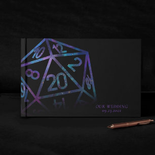 RPG Dice Nebula Fantasy Tabletop Gamer Custom Gästebuch