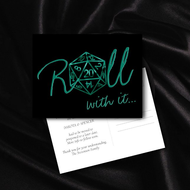 RPG Dice | Smarald Tabletop Gamer Änderung des Dat Postkarte (Von Creator hochgeladen)