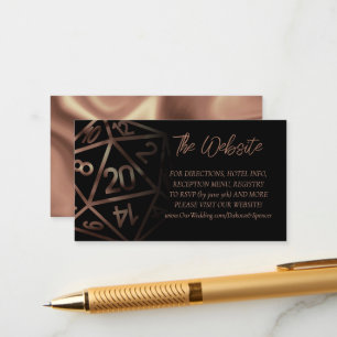 RPG Dice Website von Copper Fantasy Tabletop Gam Begleitkarte