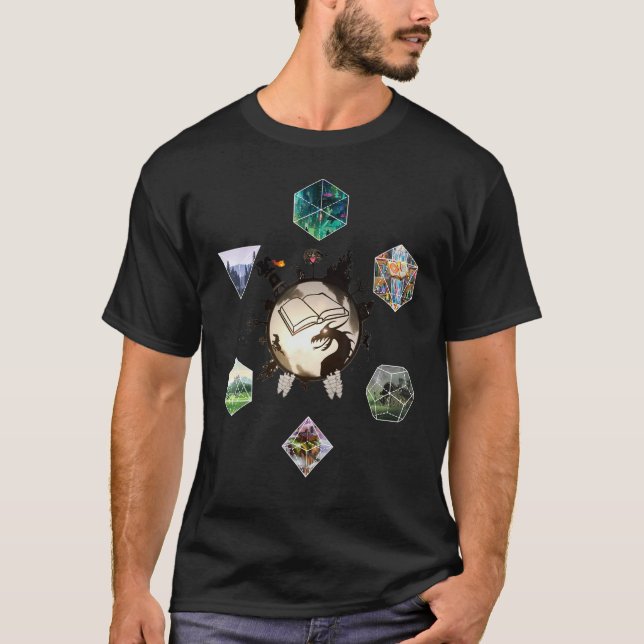 Rpg Dice Worlds T-Shirt (Vorderseite)