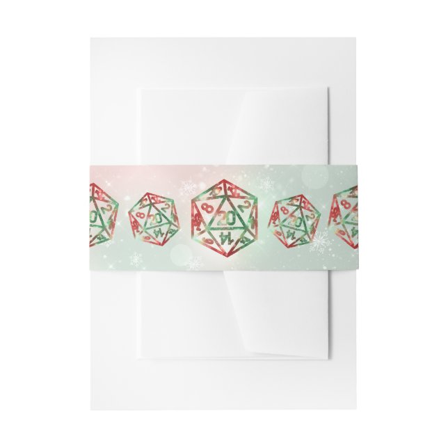 RPG Dice | XMAS Fantasy Retro Tabletop PnP Gamer Einladungsbanderole (Vorderseite Beispiel)
