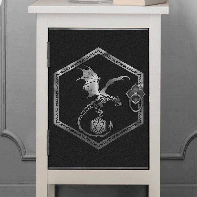 RPG Dragon | Fantasy Tabletop Retro PnP Gamer Dice Seidenpapier (Von Creator hochgeladen)