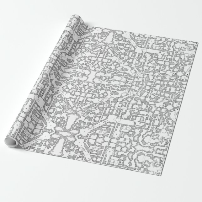 RPG Dungeon Map Wrapping Paper Geschenkpapier (Ungerollt)