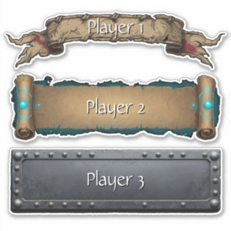 RPG Fantasy-Namensschild-Aufkleber-Set Aufkleber