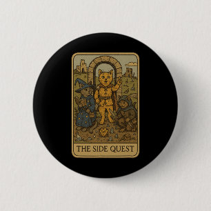 Rpg Gamer Katzen Lustige Nebenquest Tarotkarte Ner Button