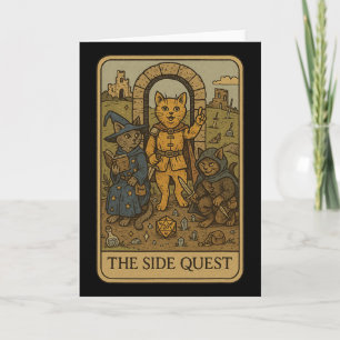 Rpg-Gamer-Katzen Lustige Nebenquest-Tarotkarte Ner Karte
