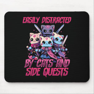Rpg-Gamer-Katzen-Nebenquest-Abgelenkte-Nerd-Tablet Mousepad