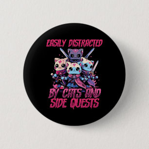 Rpg-Gamer-Katzen-Nebenquest-Abgelenkte-Nerdy-Brett Button
