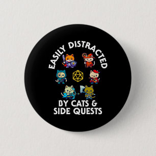 Rpg Gamer Katzen Nebenquestor Lustiger Nerd Adhs K Button