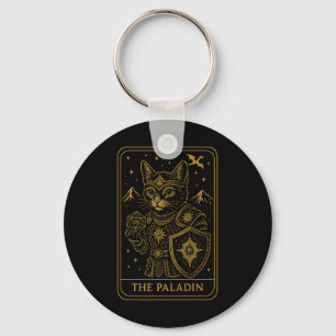 Rpg Gamer Paladin D20 Würfel Nerdy Geek Katze Männ Schlüsselanhänger
