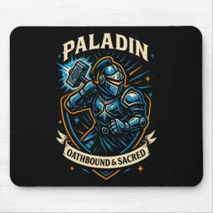 Rpg Gamer Paladin D20 Würfel Nerdy Geek Männer Fra Mousepad